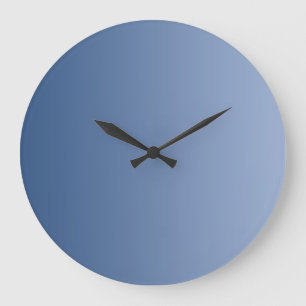 ONLY COLOR gradients - blue Large Clock