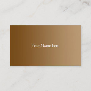 ONLY COLOR gradients - brown Business Card