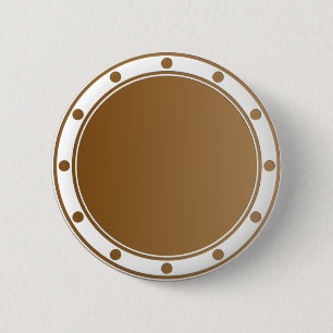 ONLY COLOR gradients - brown + rings & dots 6 Cm Round Badge