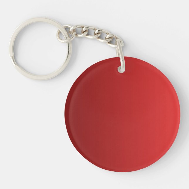 ONLY COLOR gradients - fire red Key Ring (Front)