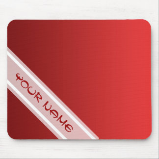 ONLY COLOR gradients - fire red + your name Mouse Pad