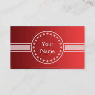 ONLY COLOR gradients - fire red + your text Business Card