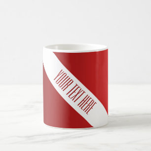 ONLY COLOR gradients - fire red + your text Coffee Mug
