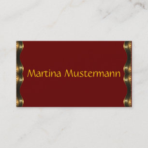 ONLY COLOR gradients - golden border mirror Business Card