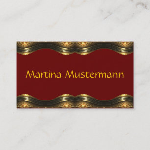 ONLY COLOR gradients - golden border mirror Business Card