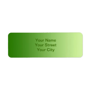 ONLY COLOR gradients - green Return Address Label