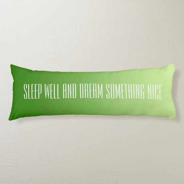 ONLY COLOR gradients - green + your text Body Cushion (Front)