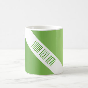 ONLY COLOR gradients green + your text Coffee Mug