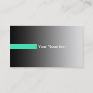 ONLY COLOR gradients grey - stripes mint + text Business Card
