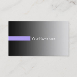 ONLY COLOR gradients grey - stripes violet + text Business Card