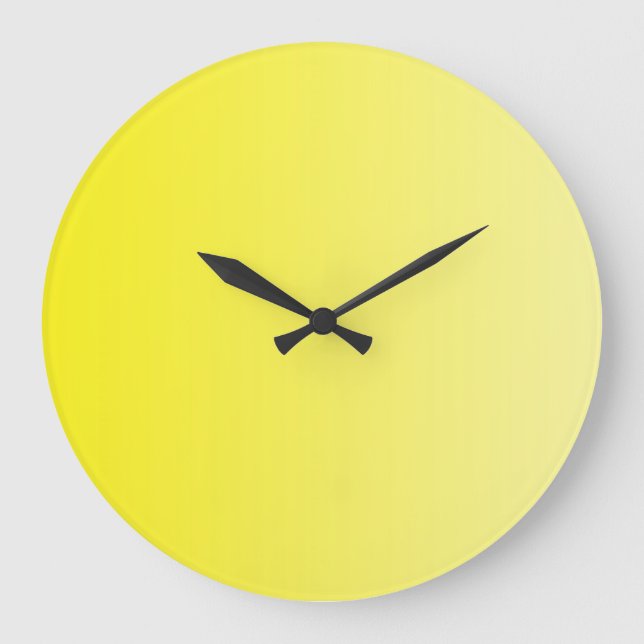 ONLY COLOR gradients - lemon Large Clock (Front)