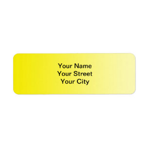 ONLY COLOR gradients - lemon Return Address Label