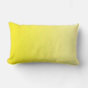 ONLY COLOR gradients - lemon + royal blue Lumbar Cushion