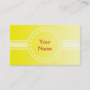 ONLY COLOR gradients - lemon yellow + your text Business Card