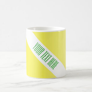 ONLY COLOR gradients lemon yellow + your text Coffee Mug