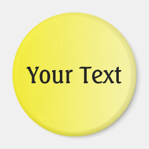 ONLY COLOR gradients lemon yellow + your text Magnet