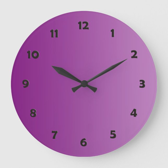 ONLY COLOR gradients - magenta + clock face (Front)
