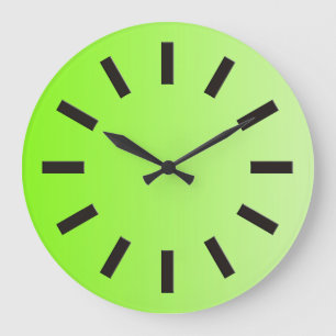 ONLY COLOR gradients - neon green + clock face I