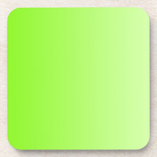 ONLY COLOR gradients - neon green Coaster (Front)
