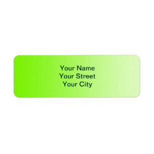 ONLY COLOR gradients - neon green Return Address Label