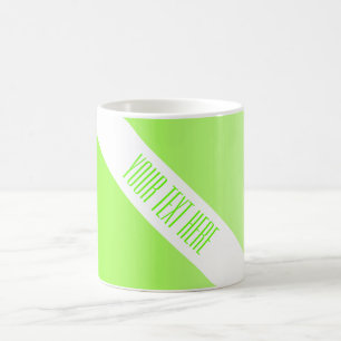 ONLY COLOR gradients neon green + your text Coffee Mug