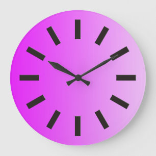 ONLY COLOR gradients - neon pink + clock face I