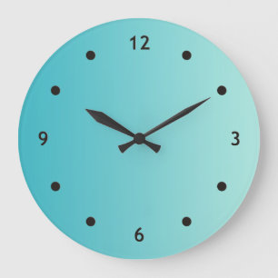 ONLY COLOR gradients - ocean blue + clock face dot