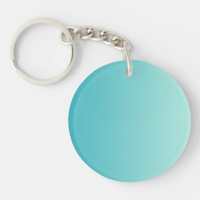 ONLY COLOR gradients - ocean blue Key Ring (Front)