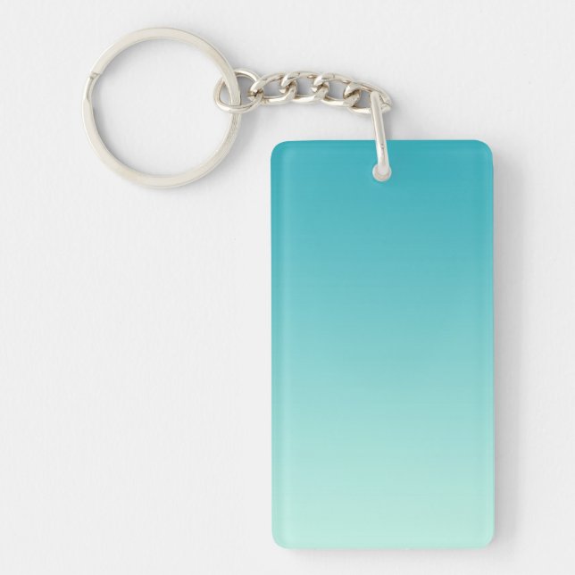 ONLY COLOR gradients - ocean blue Key Ring (Front)