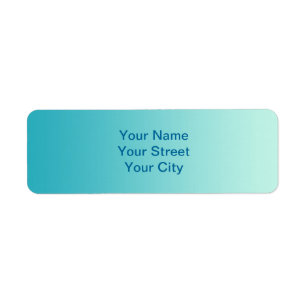 ONLY COLOR gradients - ocean blue Return Address Label