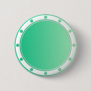 ONLY COLOR gradients - ocean green + rings & dots 6 Cm Round Badge