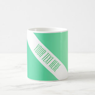 ONLY COLOR gradients ocean green + your text Coffee Mug