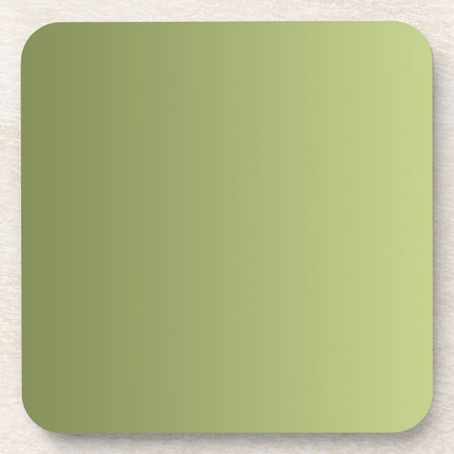 ONLY COLOR gradients - olive green Coaster (Front)