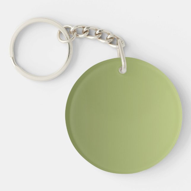 ONLY COLOR gradients - olive green Key Ring (Front)
