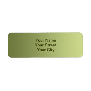 ONLY COLOR gradients - olive green Return Address Label
