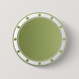 ONLY COLOR gradients - olive green + rings & dots 6 Cm Round Badge