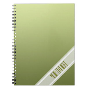ONLY COLOR gradients - olive green + your text Notebook