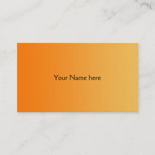 ONLY COLOR gradients - orange Business Card