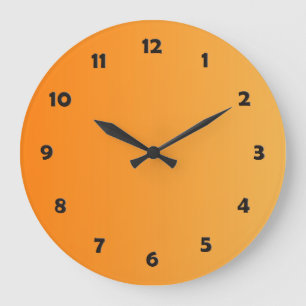 ONLY COLOR gradients - orange + clock face