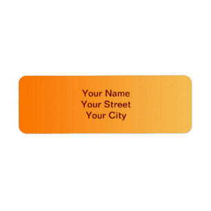 ONLY COLOR gradients - orange Return Address Label