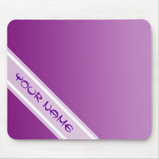 ONLY COLOR gradients - plum + your name Mouse Pad