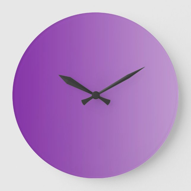 ONLY COLOR gradients - purple Large Clock (Front)