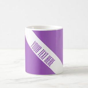 ONLY COLOR gradients purple + your text Coffee Mug