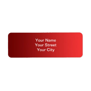 ONLY COLOR gradients - red love Return Address Label