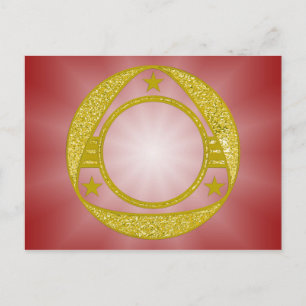 ONLY COLOR gradients - red love star Postcard