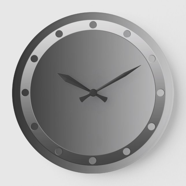 ONLY COLOR gradients - ring dots clock face grey (Front)