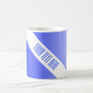 ONLY COLOR gradients royal blue + your text Coffee Mug