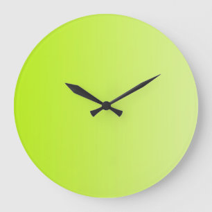 ONLY COLOR gradients - spring green Large Clock