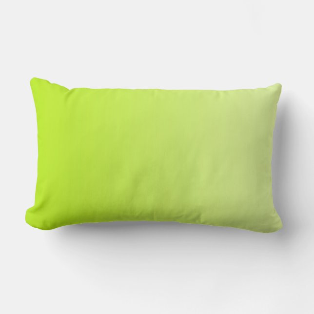 ONLY COLOR gradients - spring green Lumbar Cushion (Front)