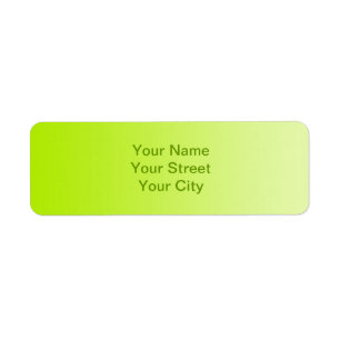 ONLY COLOR gradients - spring green Return Address Label